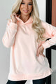 Embracing The Adventure Zipper Detailed Hoodie (Pearl Blush) - NanaMacs