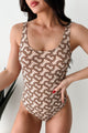 Rippling Radiance Abstract One-Piece Swimsuit (Print)