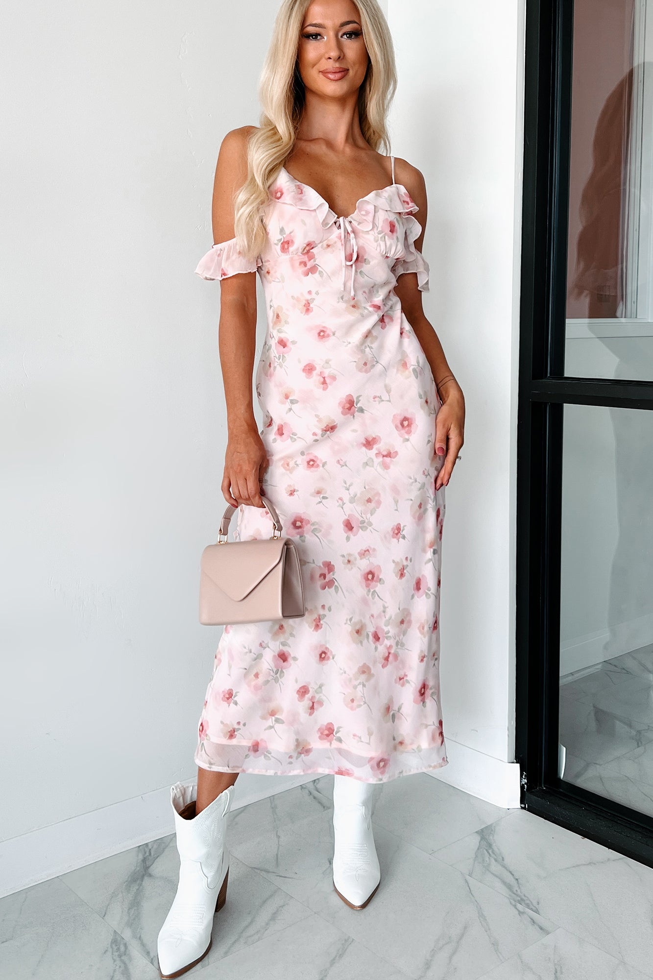 Undoubtedly Charming Floral Maxi Dress (Pink) - NanaMacs