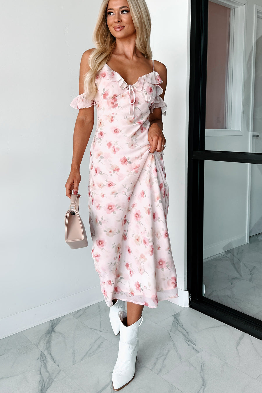 Undoubtedly Charming Floral Maxi Dress (Pink) - NanaMacs