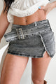 Some Enchanted Evening Denim Mini Skirt (Acid Black)