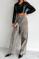 Jungle Roots High Waist Animal Print Jeans (Tan/Charcoal) - NanaMacs