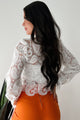 Lollipops & Lace Collared Crochet Blouse (White) - NanaMacs