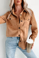 Hiding In Plain Sight Faux Suede Shacket (Camel) - NanaMacs