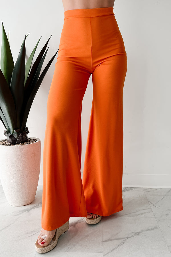 Boundless Ambition High Waist Pants (Orange) - NanaMacs