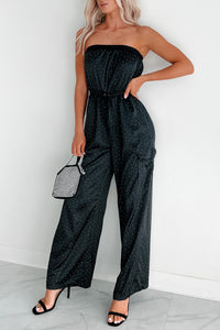 Glittering Goddess Rhinestone Embellished Jumpsuit (Black) - NanaMacs