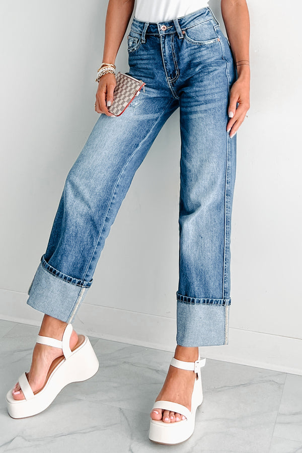 Lovett Special A High Rise Dad Jeans With Cuff (Medium) - NanaMacs