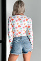 Conversation Hearts NM Original Printed V-Neck Bodysuit (White/Multi)-Ships by 1/27 - NanaMacs