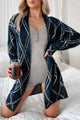 Path To Self-Discovery Fuzzy Cardigan (Navy) - NanaMacs