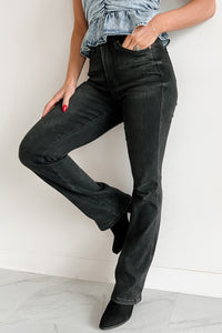 Gable High Rise Tummy Control Judy Blue Bootcut Jeans (Black) - NanaMacs