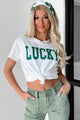 A Lucky Life Graphic T-Shirt (White) - NanaMacs