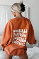 All Things Fall Double-Sided Corded Graphic Crewneck (Burnout Orange) - Print On Demand - NanaMacs