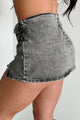 Some Enchanted Evening Denim Mini Skirt (Acid Black)