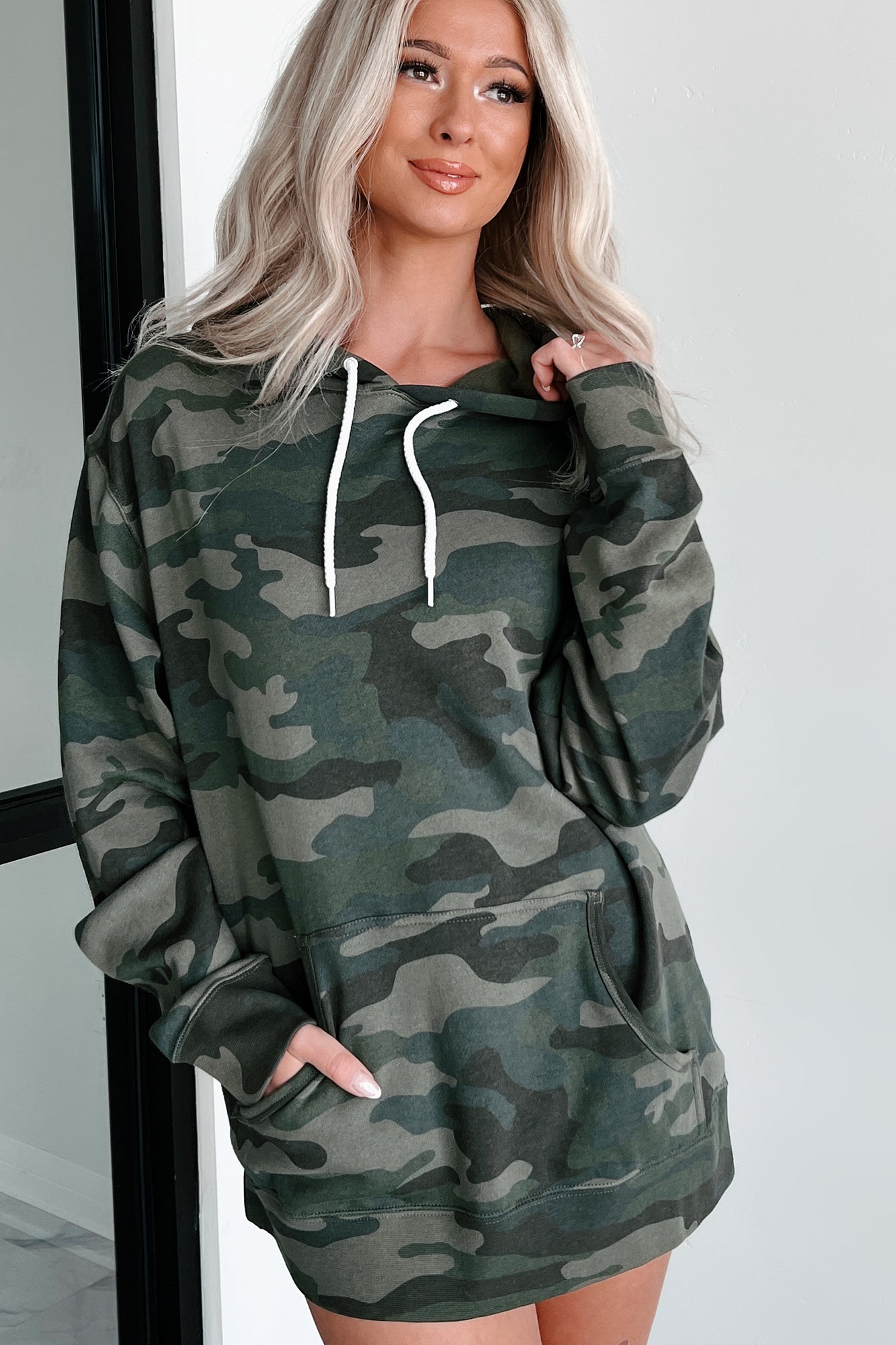 Lightweight Camo Print Hoodie (Forest Camo) - NanaMacs