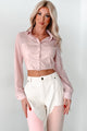 Sheer Passion Faux Leather Blouse (Pink) - NanaMacs