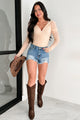 Wynn Distressed Special A Denim Shorts (Medium) - NanaMacs