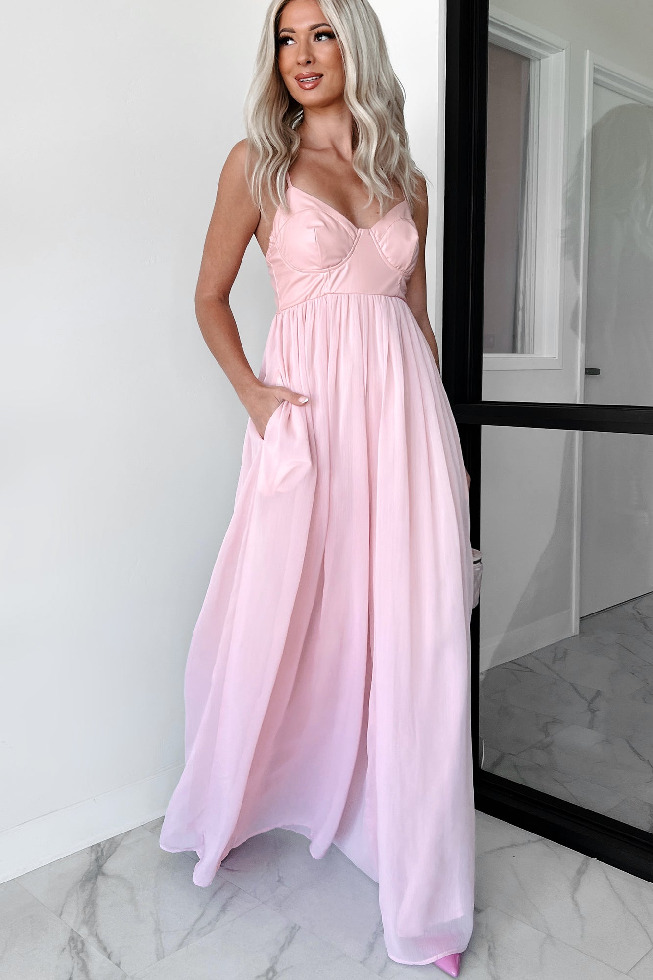 Shades Of Lovely Contrast Top Wide Leg Jumpsuit (Pink) · NanaMacs