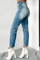 Andreas High Rise Distressed Kancan Mom Jeans (Light) - NanaMacs