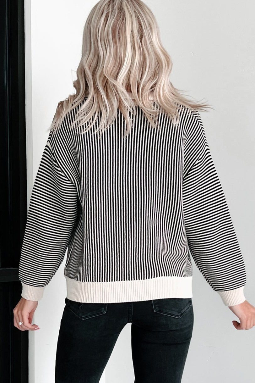 Cappuccino Cutie Colorblock Stripe Sweater (Oatmeal) - NanaMacs