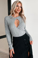 Yennifer Long Sleeve Keyhole Bodysuit (Heather Grey) - NanaMacs