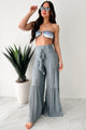 That Time Of Year Tiered Flowy Pants (Gray)