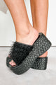 Addressing The Rumors Flurry Platform Sandal (Black) - NanaMacs