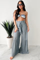 That Time Of Year Tiered Flowy Pants (Gray)