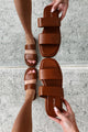 Hey Amigo Double Strap Platform Sandals (Chestnut) - NanaMacs