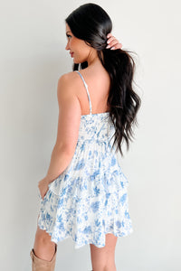 Dream Come True Floral Mini Dress (Blue) - NanaMacs