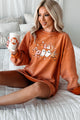 Stay Spooky Friends Corded Graphic Crewneck (Burnout Orange) - Print On Demand - NanaMacs