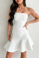 Bold & Beautiful Strapless Mini Dress (White)