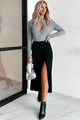 Yennifer Long Sleeve Keyhole Bodysuit (Heather Grey) - NanaMacs