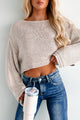 Spare My Heart Oversized Crop Sweater (Tan) - NanaMacs