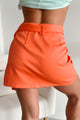 Retail Therapy Mini Wrap Skirt (Orange) - NanaMacs