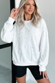 Lightweight Paint Splattered Crewneck Sweatshirt (White/Sage Paint) - NanaMacs