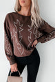 Rodeo Bandit Western Stitch Sweatshirt (Brown) - NanaMacs