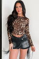 Live On The Edge Fringed Animal Print Top (Leopard)