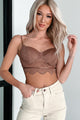 Enticing Thoughts Lace Bustier Bralette Top (Mocha) - NanaMacs