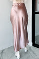 Sophistication Personified Satin Maxi Skirt (Dusty Pink) - NanaMacs