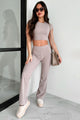 Casually Poised Knit Top & Pants Set (Smoked Eggplant) - NanaMacs