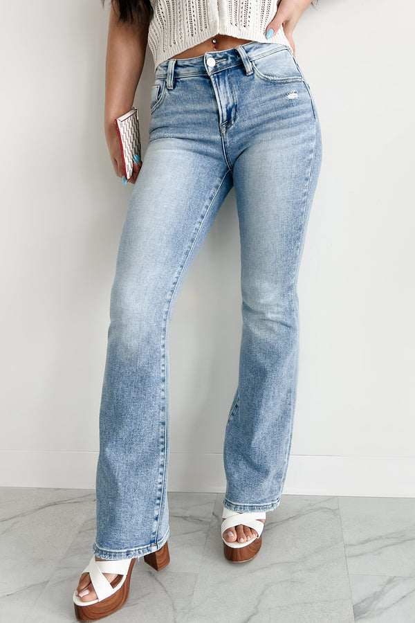 Axel High-Rise Bootcut Risen Jeans (Light) - NanaMacs