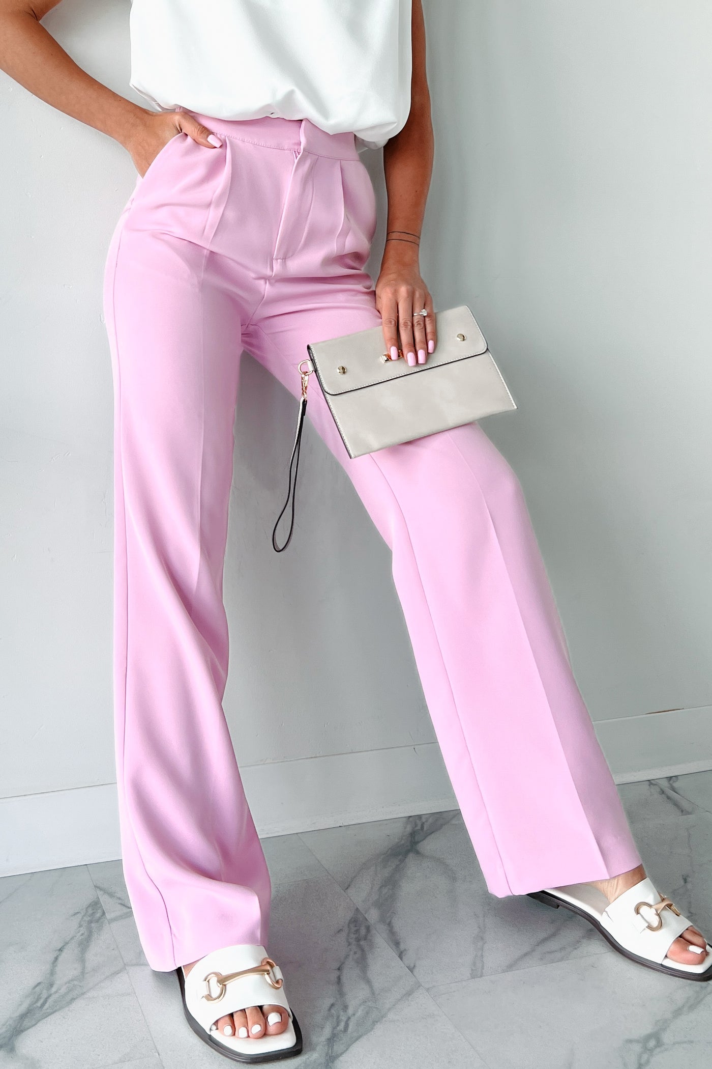 Pressure's On Straight Leg Dress Pants (Pink) · NanaMacs