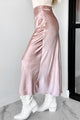 Sophistication Personified Satin Maxi Skirt (Dusty Pink) - NanaMacs