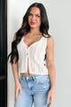 At Home In Your Arms Crochet Knit Tank Top (Cream) - NanaMacs