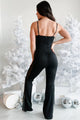 Your Favorite Distraction Mesh Contrast Jumpsuit (Black) - NanaMacs