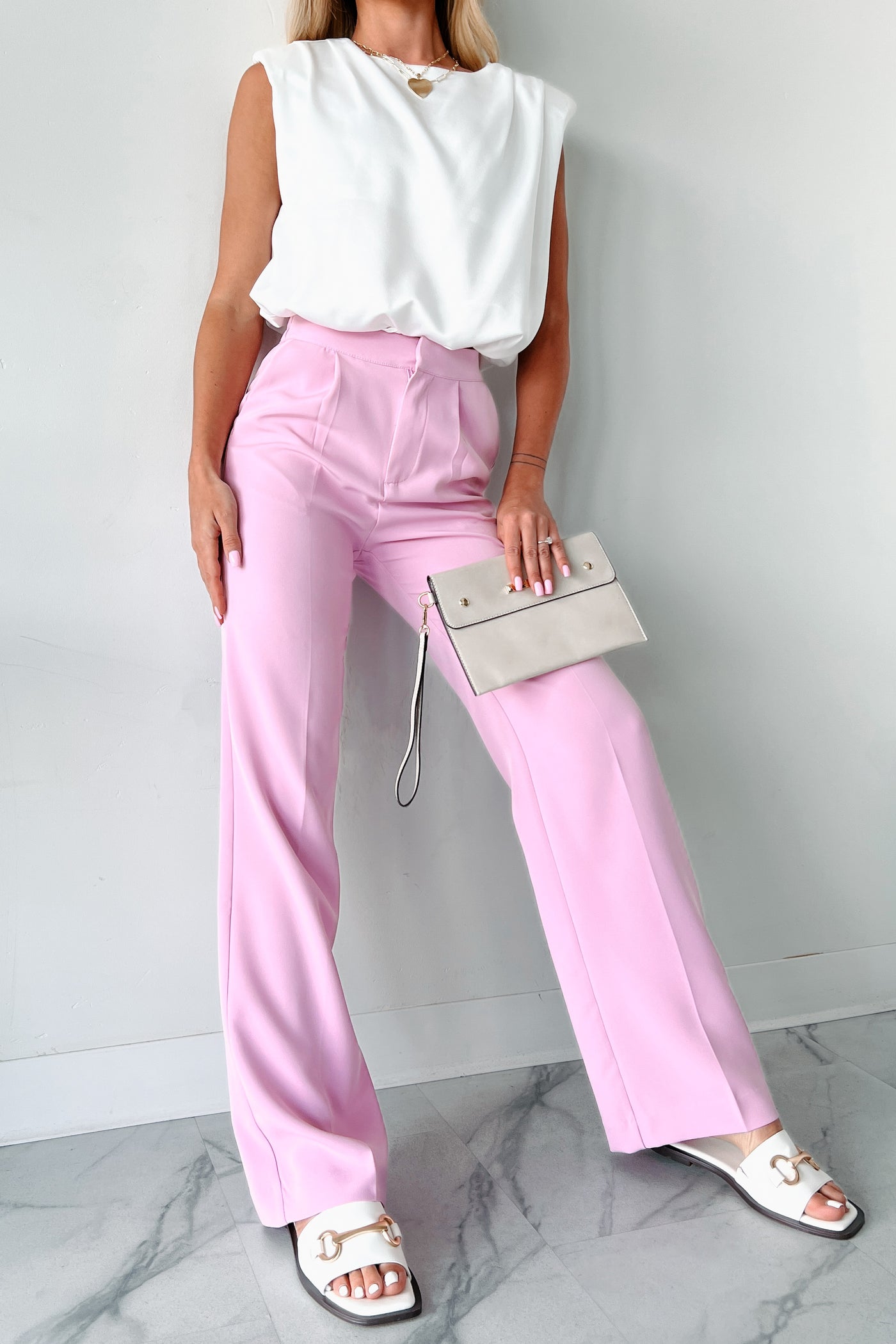 Pressure's On Straight Leg Dress Pants (Pink) · NanaMacs