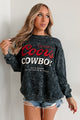 "Original Coors Cowboy" Acid Wash Graphic Sweatshirt (Washed Black) - NanaMacs