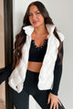 Snowball Effect Braided Puffer Vest (White) - NanaMacs