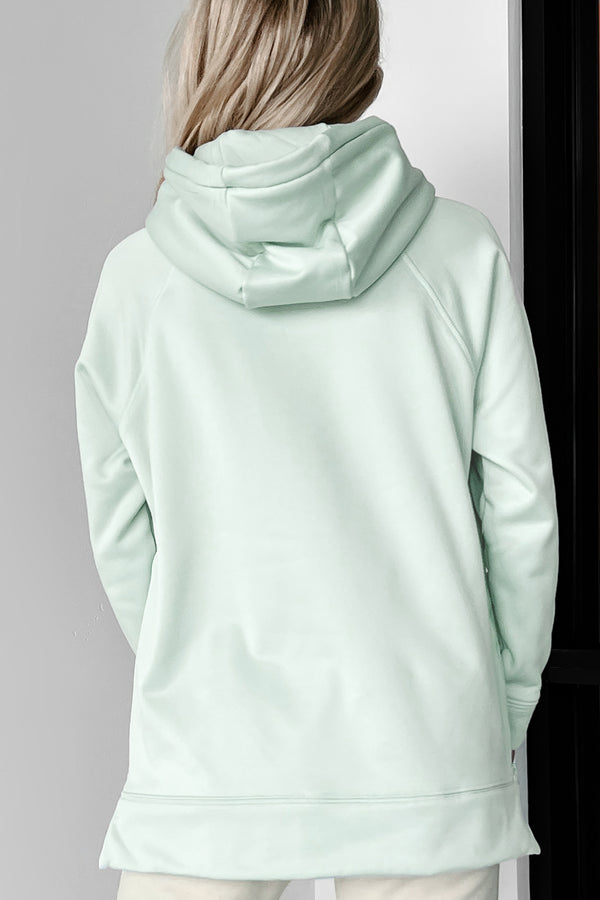 Embracing The Adventure Zipper Detailed Hoodie (Surf Spray) - NanaMacs