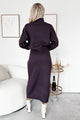 Cozy In Colorado Sweater Knit Two-Piece Set (Dark Plum)